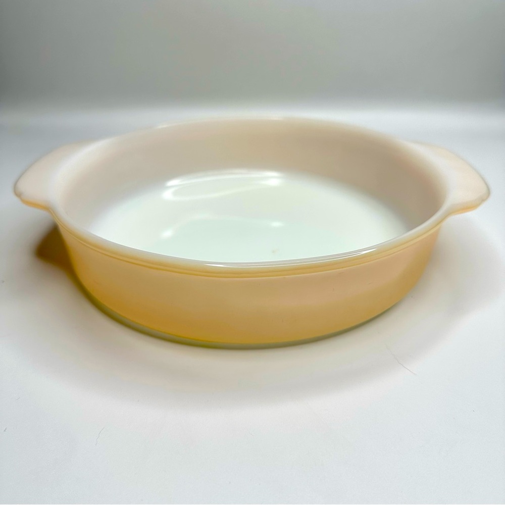 Vintage Anchor Hocking Fire King Peach Lusterware Baking Dish